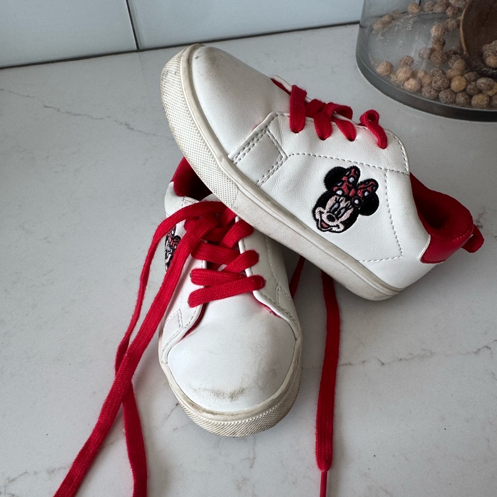 Gap Disney Kids White and Red Sneakers